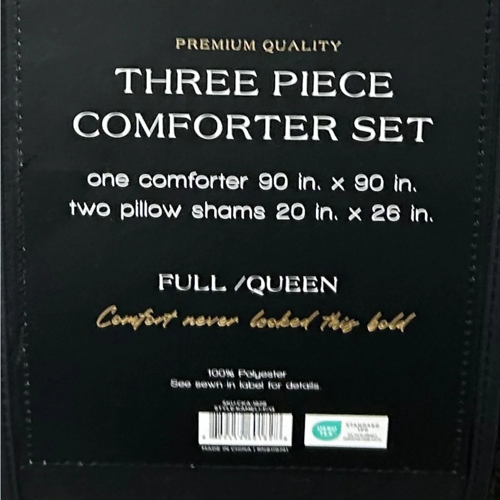 Studio Nior Ivory and Black Ultra Soft Faux Fur Print Queen Comforter Set 90”x90